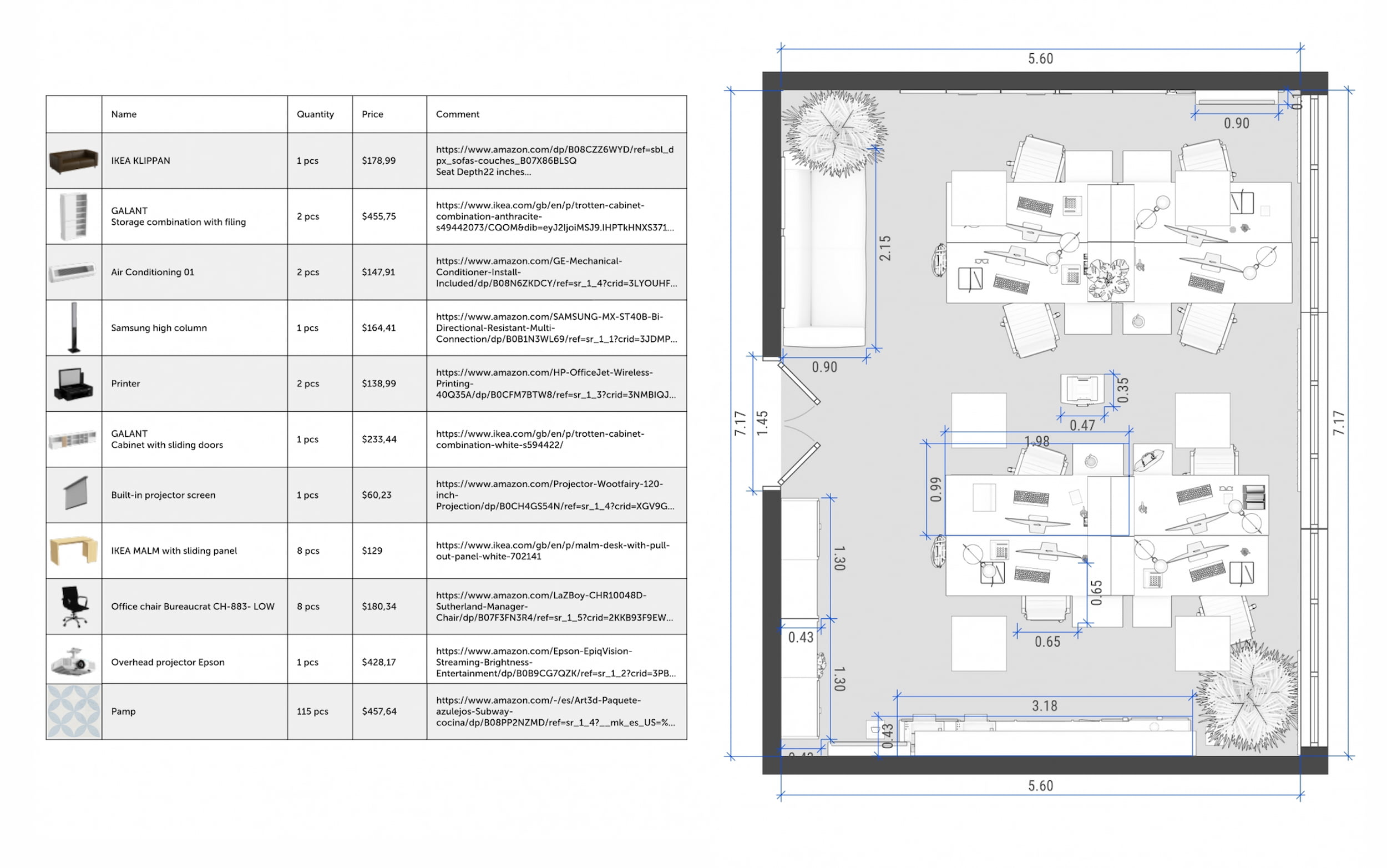 2D Floor Plans and Specification