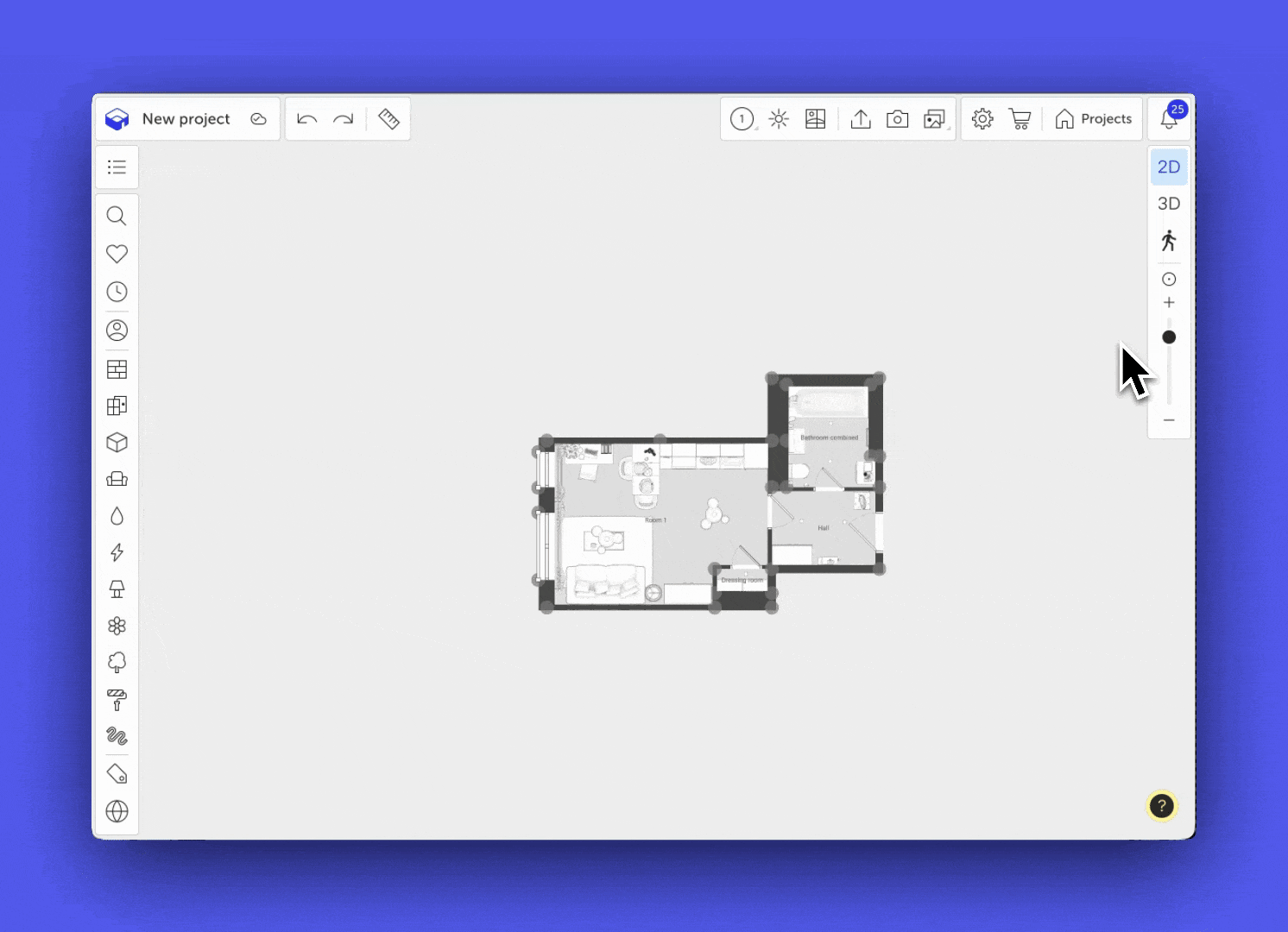 Demonstration of the slider in different modes.