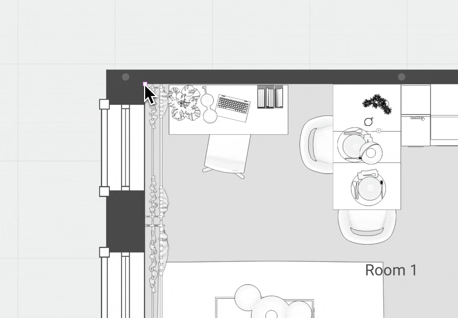 Demonstrate the measuring process in 2D: placing the first and second points, viewing the distance, adding intermediate points.