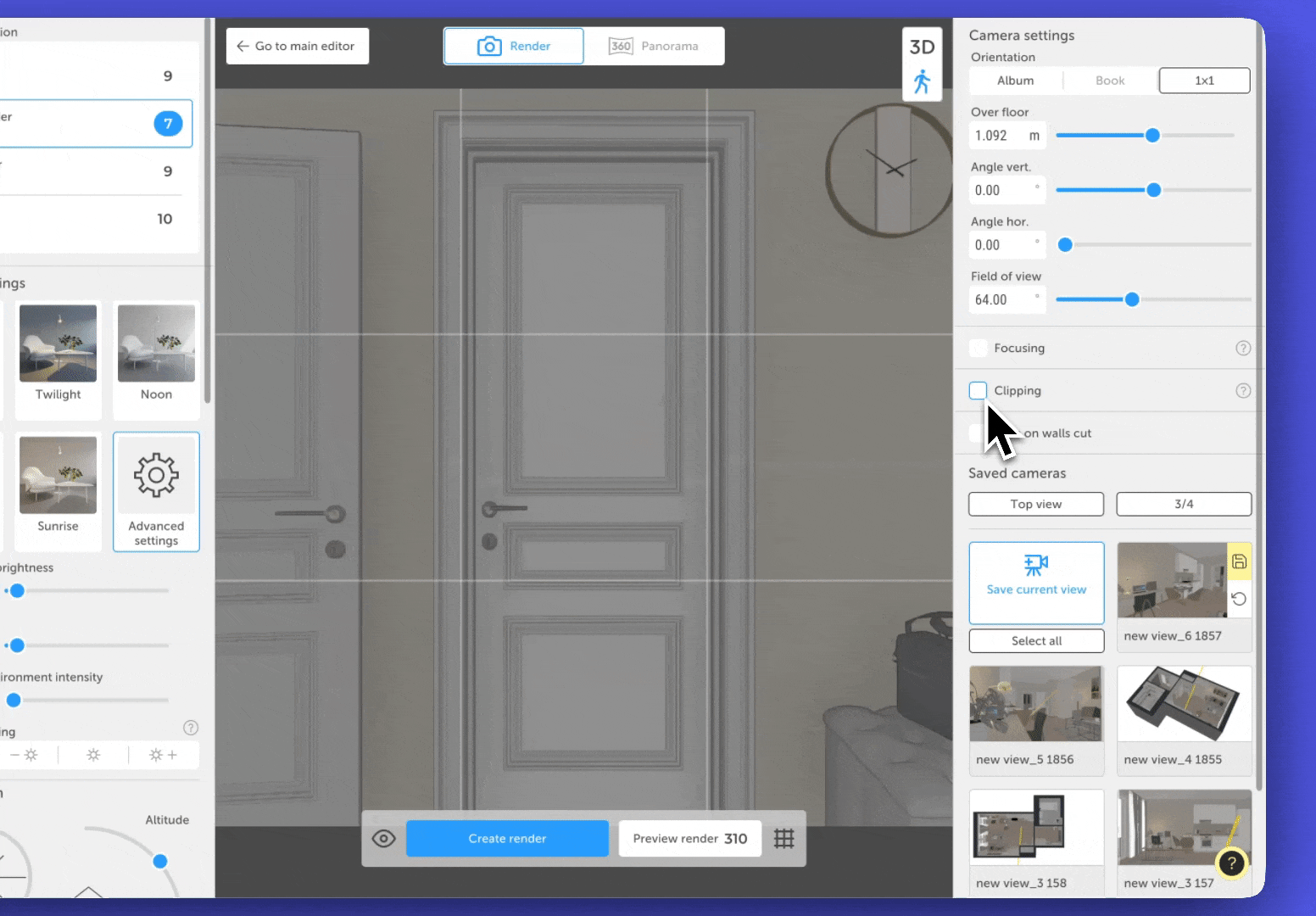 How clipping works, a visual comparison of different values