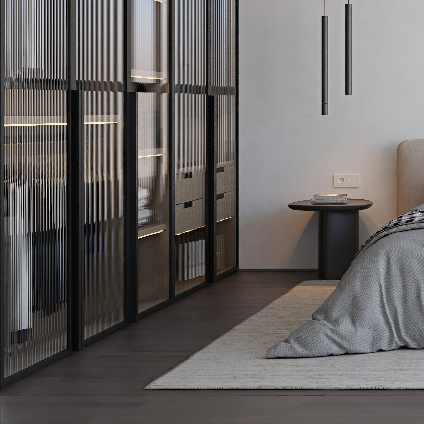 Comparison: preview render / final 4K render.