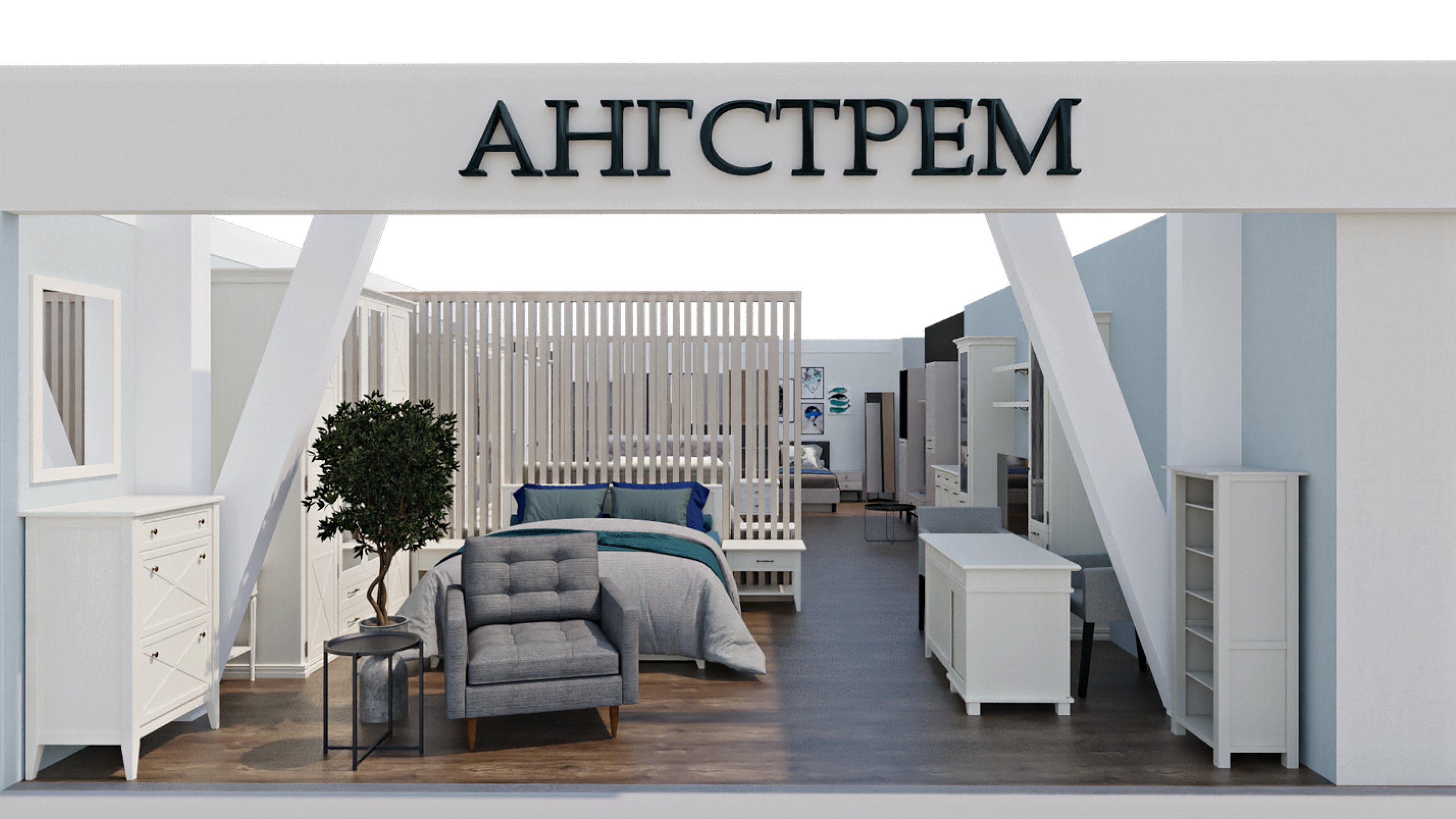 Визуализации салона (г. Москва), созданные дизайнерами «Ангстрем» в Планоплане