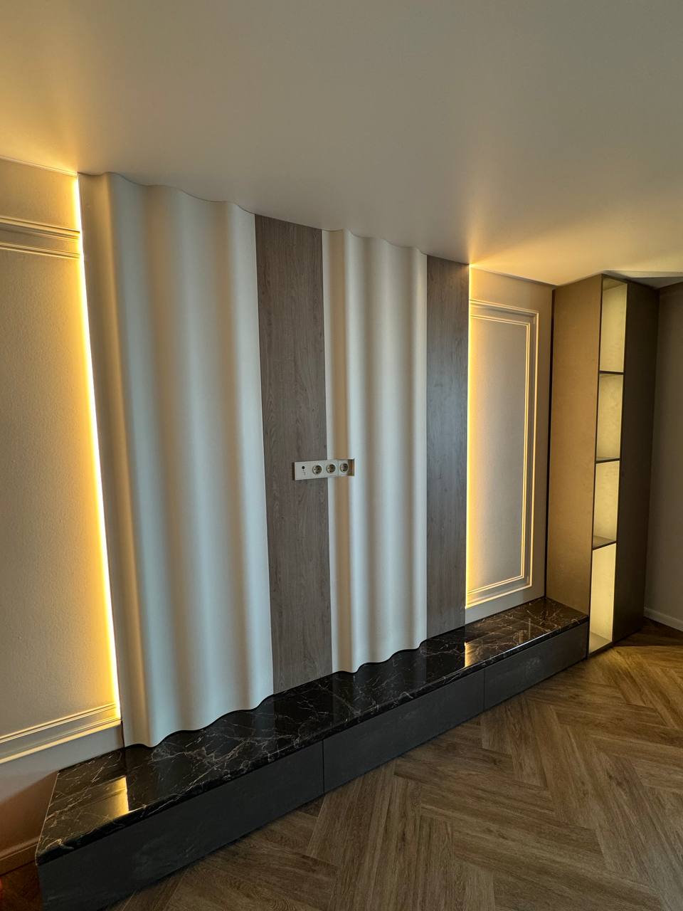 Interior design during renovation on site