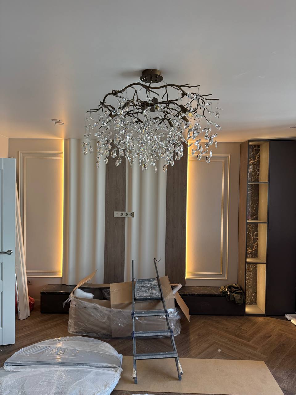 Interior design during renovation on site