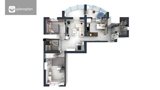 14X36 Virtual Floor Plans Planoplan Free 3D room planner for virtual  home design  