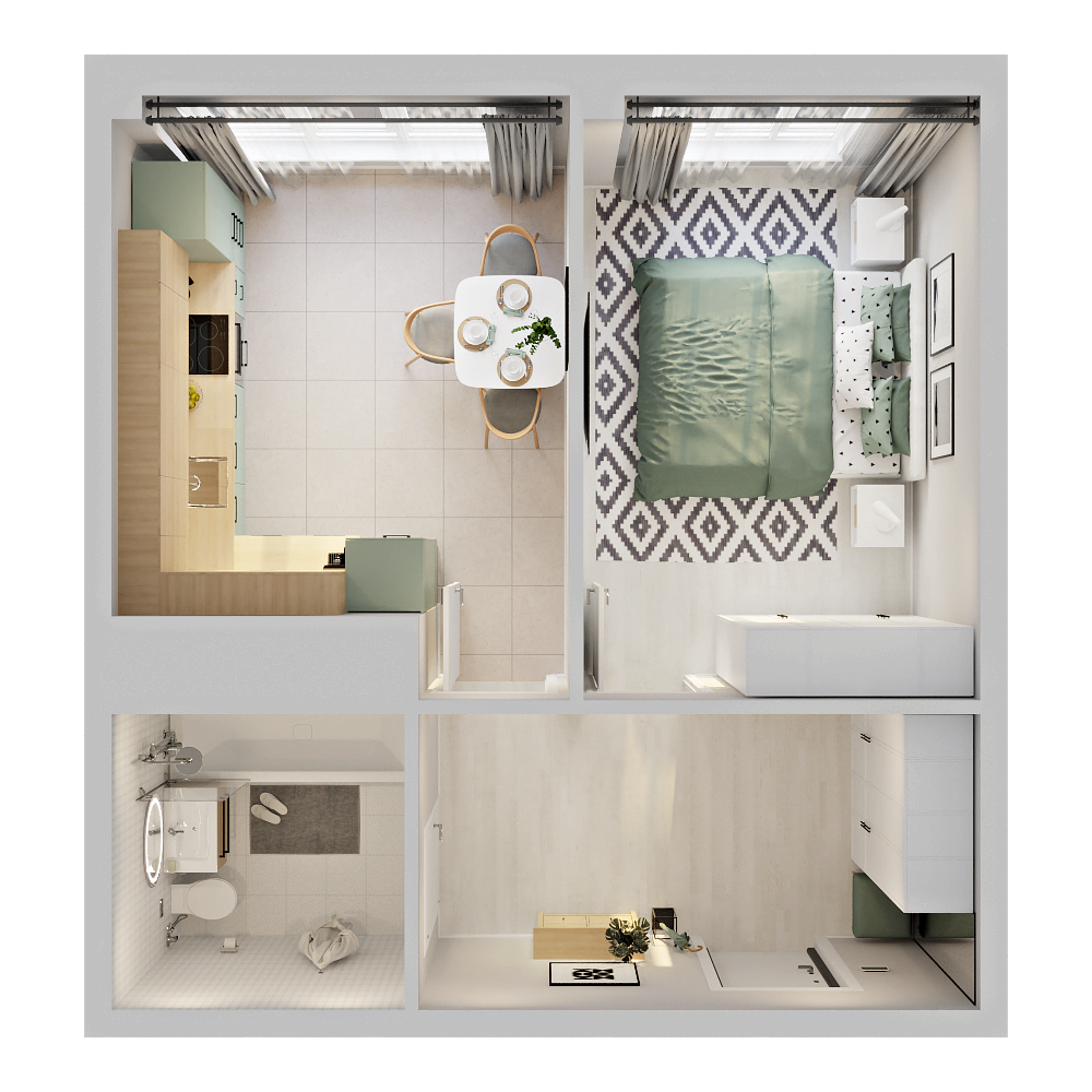 1-комнатная № 5