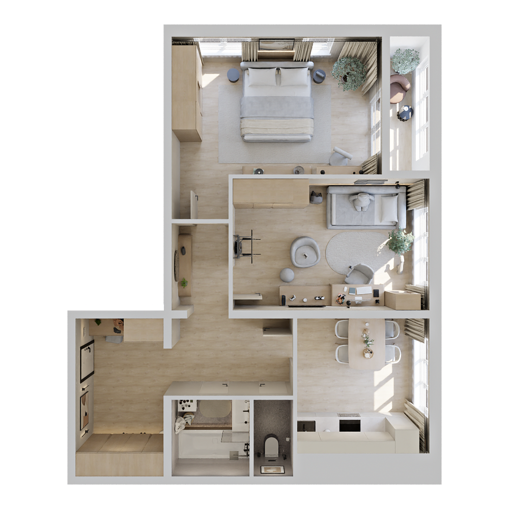 1-комнатная № 10