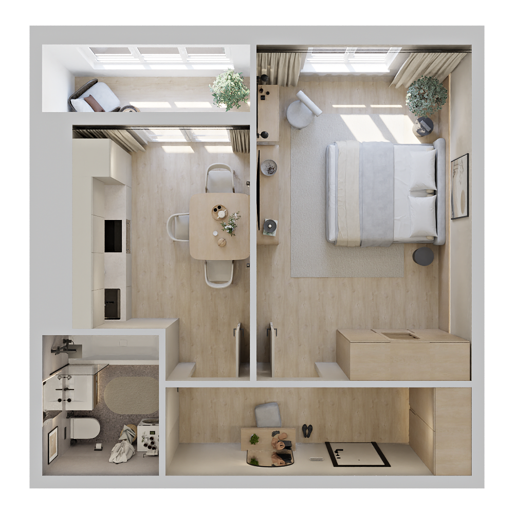 1-комнатная № 10