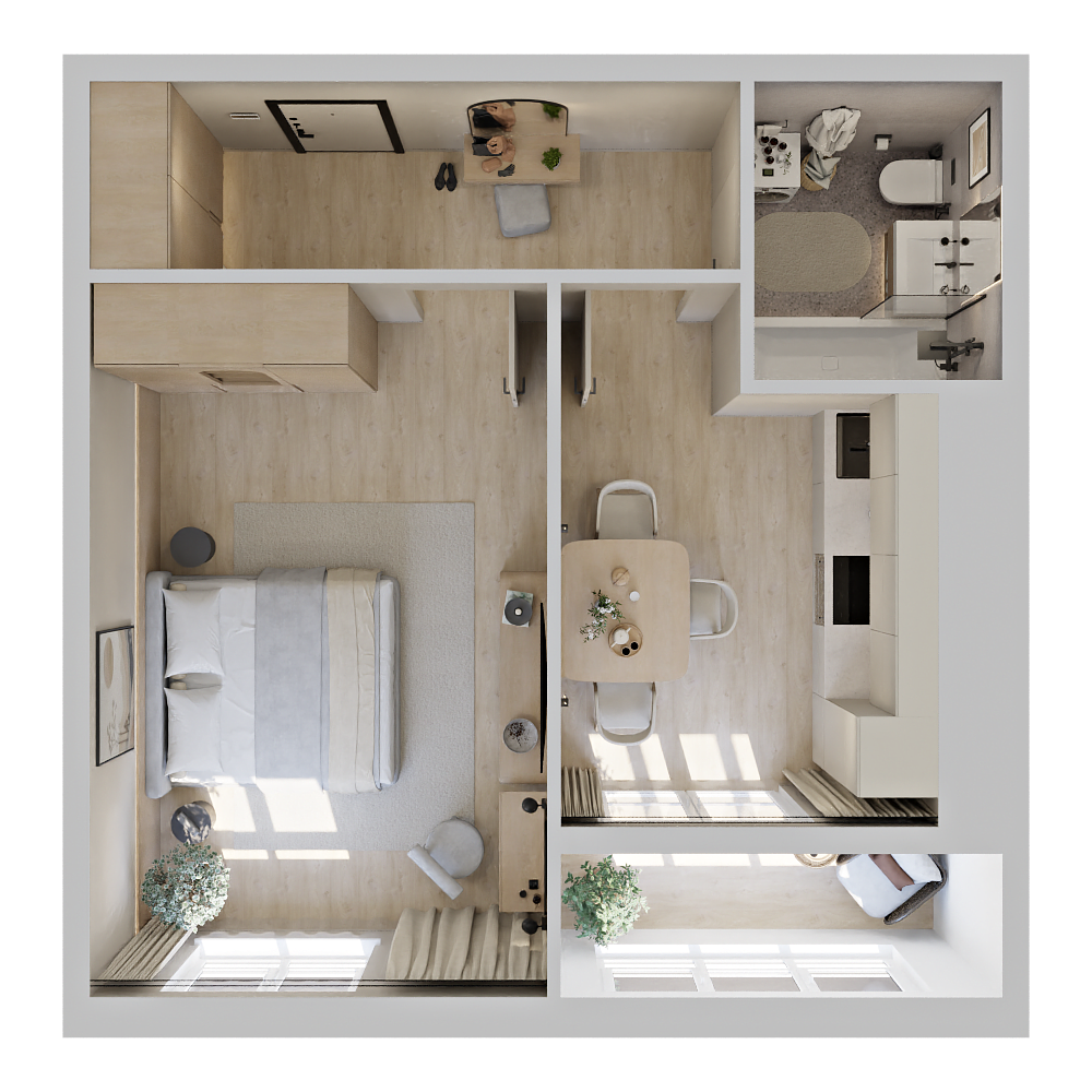 1-комнатная № 86