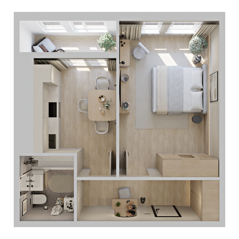 1-комнатная № 18