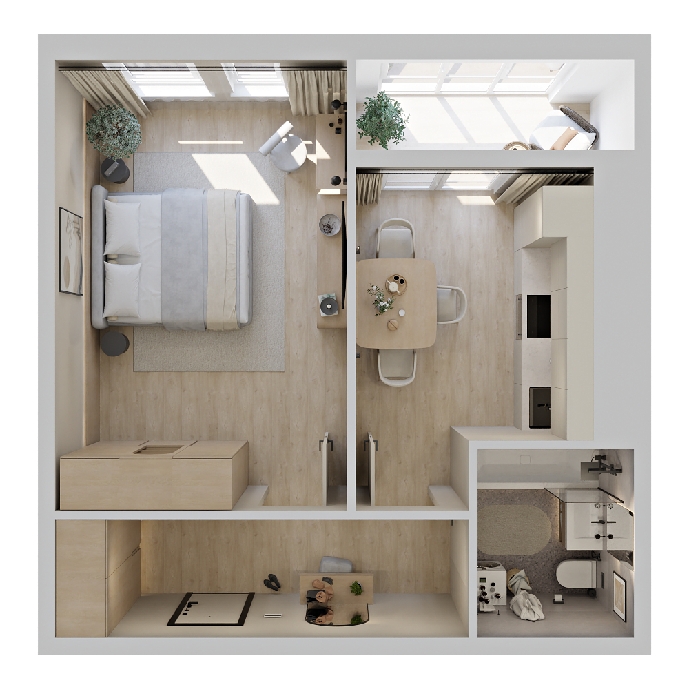 1-комнатная № 59