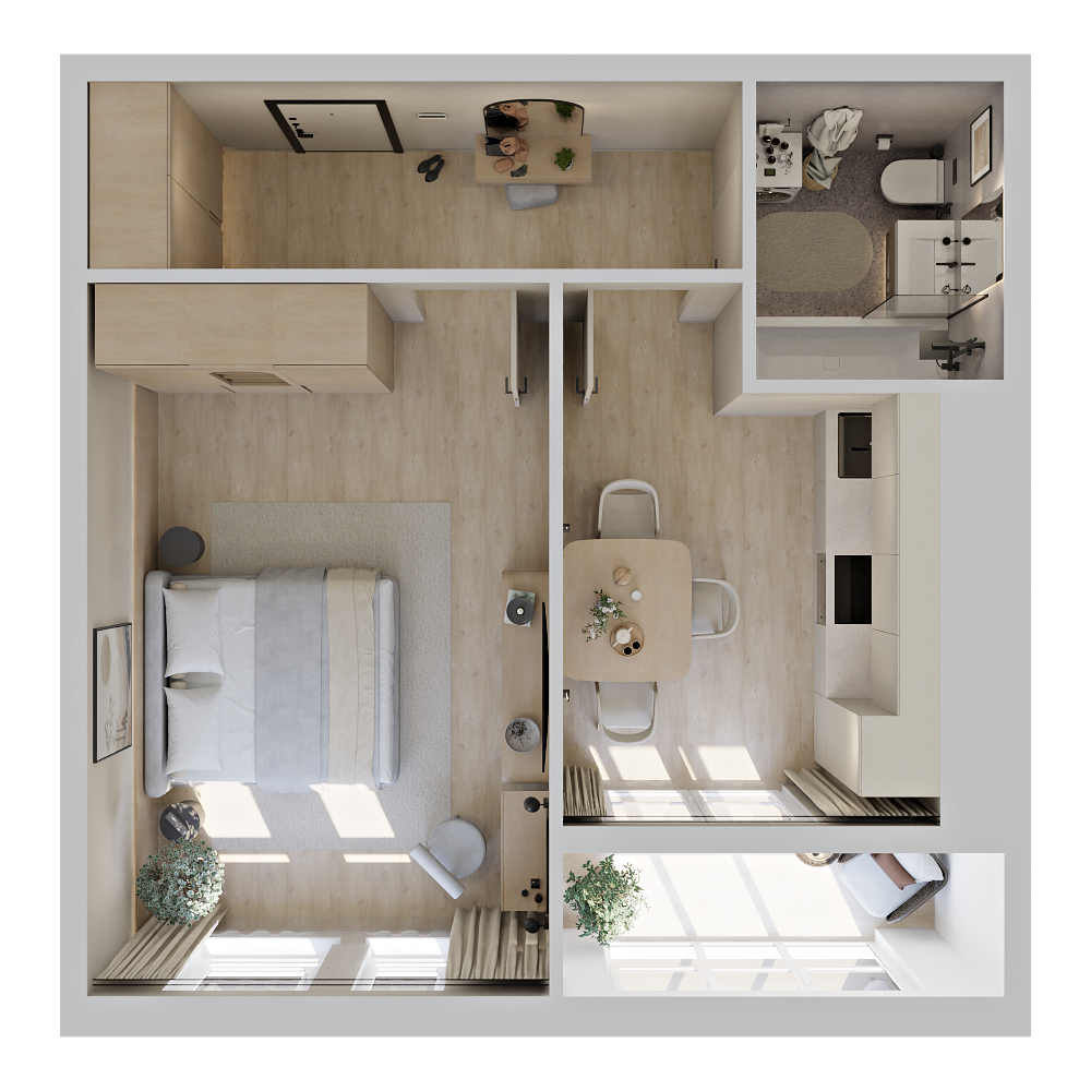 1-комнатная № 62