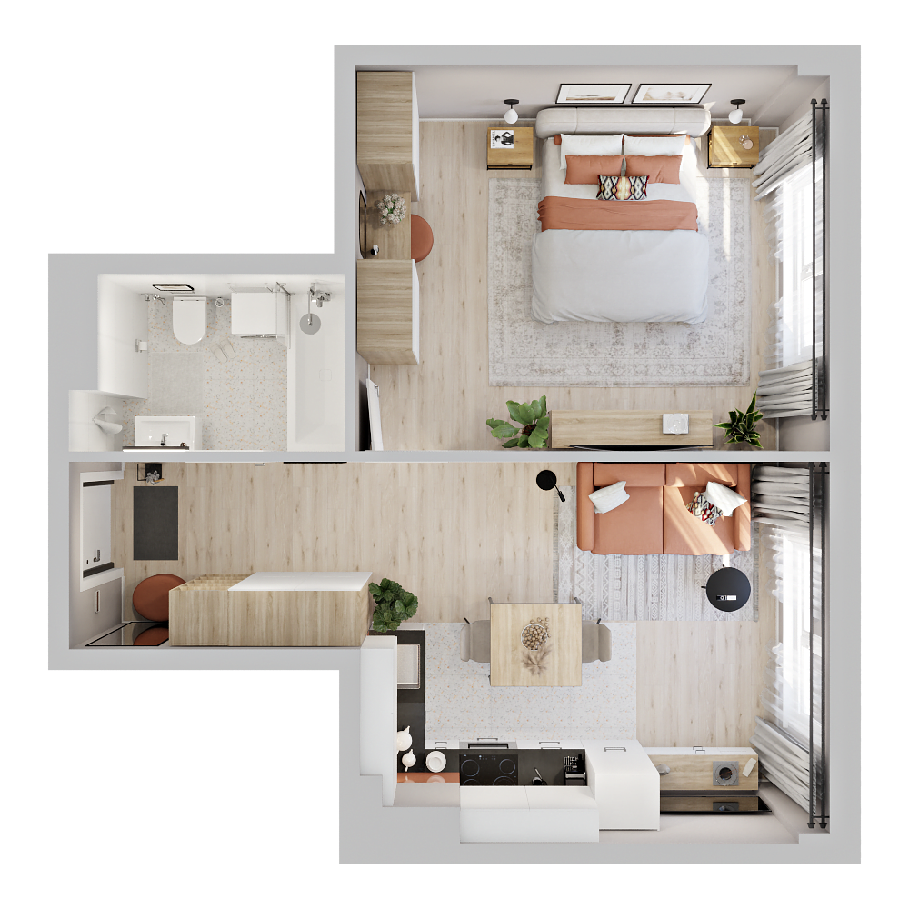 1-комнатная