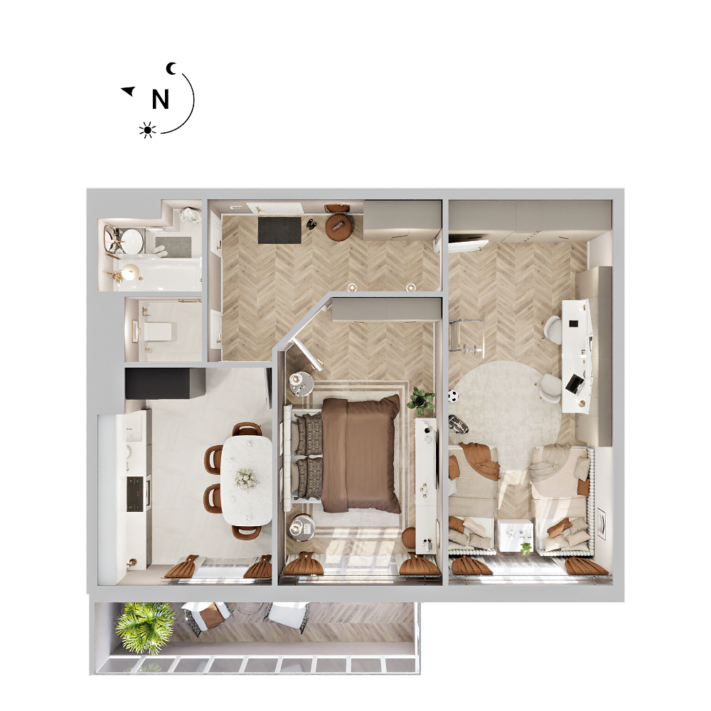 2-комнатная № 78